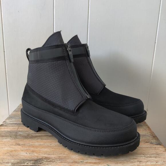 New Timberland Heritage 6" Boots Black Size 8.5M Leather Waterproof Winter Rain - Picture 3 of 10